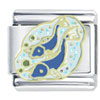 Blue Pisces X2 Italian Charm