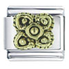 Golden Four Petal Flower X2 Italian Charm