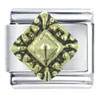 Golden Diamond Shape X2 Italian Charm