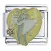Just Married Heart Yellow X2 Italian Charm