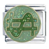 Dollar Sign Pale Green X2  Italian Charm