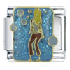 Woman Dancing Blue X2 Italian Charm