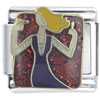 Woman Dancing Red X2 Italian Charm