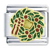 Hand Painted Christmas Wreath X2 Italian Charm