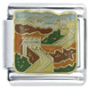 Hand Painted Great Wall Of China X2 Italian Charm