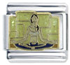 Hand Painted Yoga X2 Italian Charm
