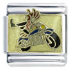 Hand Painted Biker Babe X2 Italian Charm