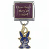 It's Happy  Bunny  I Love Boys Licensed Italian Charm