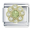 Peridot Flower X2 Italian Charm