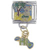Pug In Hawaii  Dangle   Italian  Charm