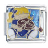 Girl Playing Violin Blue X2 Italian Charm