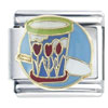 Blue Flower Pot X2 Italian Charm X2_V1606Z_PG