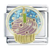 Cupcake And Candle X2 Italian Charm