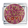 Pink Live Laugh Love X2 Italian Charm
