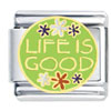 Golden Life Is Good X2 Italian Charm