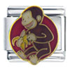Curious George Eating Banana Licensed Italian Charm