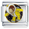 Curious George Space Monkey Licensed Italian Charm