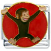 Jumping Curious George Licensed Italian Charm
