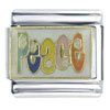 Flower Power Peace X2 Italian Charm