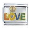 Peace And Love X2 Italian Charm