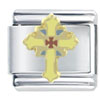 Ornate Cross X2 Italian Charm