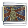 Big Ben On Flag X2 Italian Charm