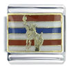 Statue Of Liberty On Stripes  X2  Italian Charm