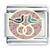 Love Birds Pink X2 Italian Charm