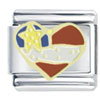 Usa Heart X2 Italian Charm