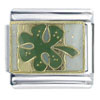 Green Clover X2  Italian  Charm