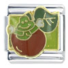Worm In Apple X2 Italian Charm