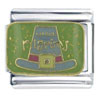 Gold Plated Pilgrim Hat X2 Italian Charm