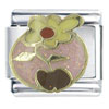 Hand Painted Flower X2 Italian Charm