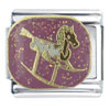 Rocking Horse Pink X2 Italian Charm