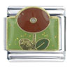 Round Flower X2 Italian Charm