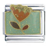 Orange Tulip X2 Italian Charm