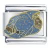 Blue Devil Fish X2 Italian Charm