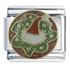 Santa Hat And Wreath X2 Italian Charm