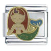 Blue Fin Mermaid X2 Italian Charm