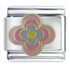 Tri Color Flower X2 Italian Charm