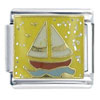 Sailboat On A Wave X2 Italian Charm