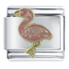 Pink Flamingo X2 Italian Charm