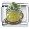 Hand Painted Cup Of Coffee X2 Italian Charm