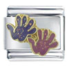 Handprints X2 Italian Charm