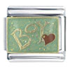 Boy Heart X2 Italian Charm
