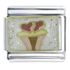 Heart Cupcake X2 Italian Charm