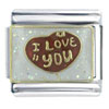 I Love You Heart Red X2 Italian Charm
