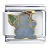 Blue Snowman X2 Italian Charm