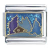 Cabin Snowy Mountain X2 Italian Charm
