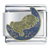 Puppy Sleeping On Moon  X2  Italian Charm
